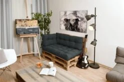 Beautissu Style – Palletkussen Set – 1x Zitkussen 120x80 Cm & 1x Rugkussen 120x40 Cm – Graphiet Grijs -Meubel Verkoop 1200x793 7