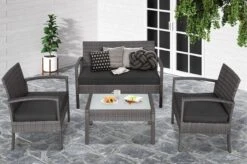 Casaria Polyrattan Loungeset – 2 Stoelen 1 Bank 1 Tafel - Antraciet 17 Casaria Polyrattan Loungeset – 2 Stoelen 1 Bank 1 Tafel - Antraciet -Meubel Verkoop 1200x798 6