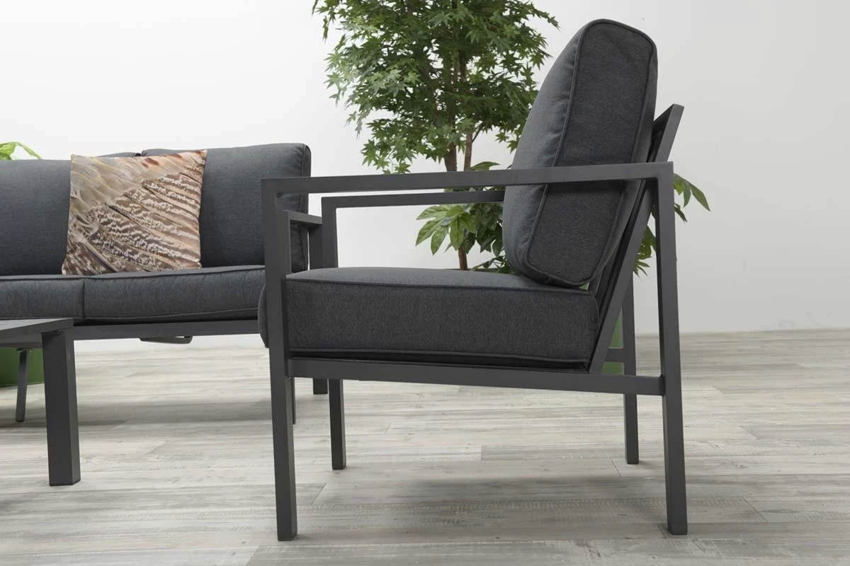 Garden Impressions Durban Loungeset - 4-delig - Zwart 21 Garden Impressions Durban Loungeset - 4-delig - Zwart - Afbeelding 19