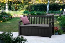 Keter Eden Garden Bench Opbergbank - 265L - 140x60x84cm - Zwart/Grijs -Meubel Verkoop 1200x800 57