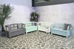 SenS-Line - Tuinbank - Pinokkio Houten Bankje - 113 X 40 X 75 Cm - Grijs -Meubel Verkoop 1200x800 70