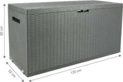Verrijdbare Tuinkussen Opbergbox - Rattan Look - Zwart - 350 Liter -Meubel Verkoop 1200x804 10