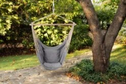 RENALUX Hangstoel Buiten En Binnen - Hangstoel Voor Binnen - Hangstoel Zonder Standaard - Hangstoel Cocoon - Gratis 2 Zachte Kussens - 150 KG - Grijs -Meubel Verkoop 1200x804