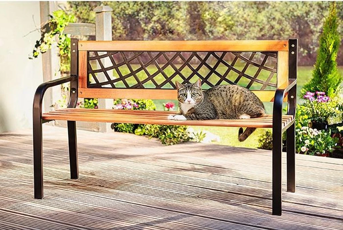 Relaxwonen - Tuinbank - FSC Hout - Metalen Frame - Trend 2023 4 Relaxwonen - Tuinbank - FSC Hout - Metalen Frame - Trend 2023 - Afbeelding 2