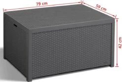 Allibert Arica Tuintafel - 79x59,5x42 Cm - Grafiet -Meubel Verkoop 1200x806 2