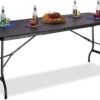 MaxxGarden Vouwtafel - Zwart - Rotanlook - 180x75x74 Cm -Meubel Verkoop 1200x831 2