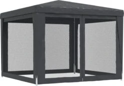 Prolenta Premium Partytent Met 4 Mesh Zijwanden 3x3 M HDPE Antracietkleurig -Meubel Verkoop 1200x832 1