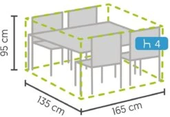 Weersbestendige Beschermhoes Tuinset (S) | 165 X 135 X 95 Cm | Premium | Waterproof | TÜV Rheinland Gecertificeerd | Hoes Voor Tuin | Waterdicht | Solution Dyed (verkleuring Onmogelijk) | Grijs / Antraciet -Meubel Verkoop 1200x832 2