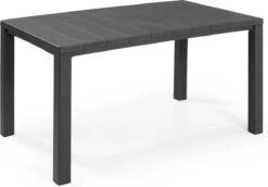 Alice's Garden Tuinset Julie/Elisa - 147x90x74cm - 6 Stoelen - Kunsthars - Grafietkleur -Meubel Verkoop 1200x836 2