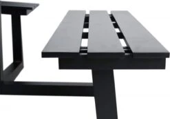 MaximaVida Vierkante Aluminium Picknicktafel Dex 215 Cm Zwart - Lage Instap -Meubel Verkoop 1200x838 1