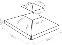 Outsunny Vervangend Dak Voor Metalen Tuinpaviljoen Paviljoen Partytent Tuintent 3x3 84C-041 -Meubel Verkoop 1200x864 1