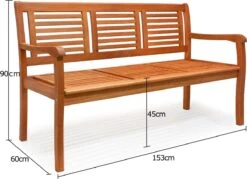 Casaria Tuinbank - FSC®-Gecertificeerd Eucalyptushout - 153cm Bruin 19 Casaria Tuinbank - FSC®-Gecertificeerd Eucalyptushout - 153cm Bruin -Meubel Verkoop 1200x872 1