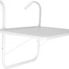 Luxe Inklapbare Balkontafel – 52 X 40 X 56cm – Wit – Hangend – Balkonbar – Balkontafels – Balkontafeltje – Hangtafel Balkon – Balcony Table – Voor Aan Het Balkon – Ophangbaar – Opklapbaar – Tafel – Inklapbaar – Buiten – Tafeltje – Klaptafel -Meubel Verkoop 1200x876