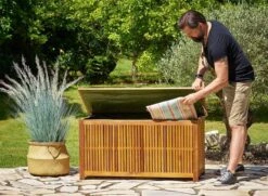 Casaria Opbergbox Acacia Hout – Weerbestendig 115cm - Bruin 22 Casaria Opbergbox Acacia Hout – Weerbestendig 115cm - Bruin -Meubel Verkoop 1200x877 3