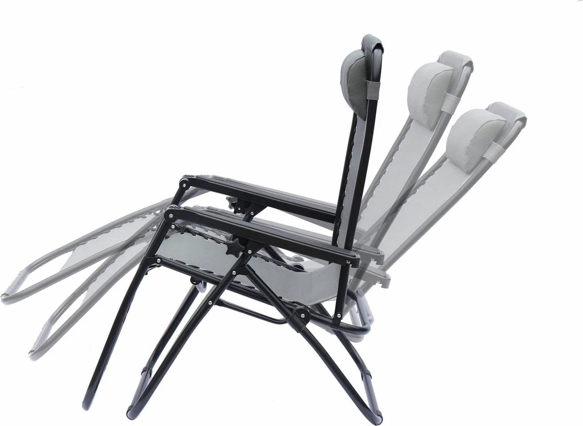 Alice's Garden Campingstoel PATRICK - Set Van 2 - Opvouwbaar - Verstelbaar - Grijs 6 Alice's Garden Campingstoel PATRICK - Set Van 2 - Opvouwbaar - Verstelbaar - Grijs - Afbeelding 4