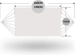 Dubbele Hangmat Zwart Met Spreidstok - 1 Of 2 Persoons - Lig Oppervlak 190x150cm - Lengte 260cm -Meubel Verkoop 1200x880 2