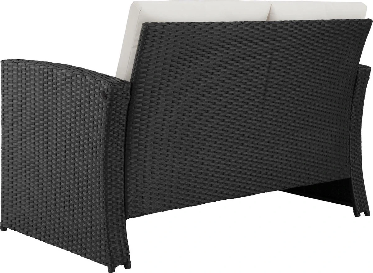 Tectake - Wicker Zitgroep Tuinset Lucca - Zwart - 404131 11 Tectake - Wicker Zitgroep Tuinset Lucca - Zwart - 404131 - Afbeelding 9