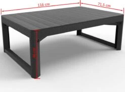 Allibert Lyon Tuintafel - 116x71,5x66/40 Cm - Grafiet -Meubel Verkoop 1200x881 2