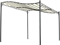 Outsunny Pergola Partytent Paviljoen Overkapping Tent Metaal Crème 297x297 Cm 84C-038 -Meubel Verkoop 1200x896 1