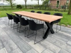 Tuintafel Douglas 300 Cm X 90 Cm | Stalen Poten | 8-10 Personen | DuuMaa -Meubel Verkoop 1200x899 12
