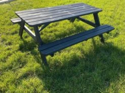 Goedkopepicknicktafels.nl | Zwarte XL Picknicktafel | Tuintafel 6 Persoons | Zwart Gespoten Gedroogd Grenen Hout! -Meubel Verkoop 1200x899 14