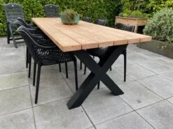 Tuintafel Douglas 220 Cm X 90 Cm | Stalen Poten | + Montage | Duurzame Eettafel | Onderhoudsarm 6-8 Personen | Geschaafd Hout | DuuMaa -Meubel Verkoop 1200x899 16