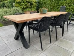 Tuintafel Douglas 220 Cm X 90 Cm | Stalen Poten | + Montage | Duurzame Eettafel | Onderhoudsarm 6-8 Personen | Geschaafd Hout | DuuMaa -Meubel Verkoop 1200x899 17
