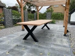 Tuintafel Douglas 300 Cm X 90 Cm | Stalen Poten | 8-10 Personen | DuuMaa -Meubel Verkoop 1200x899 7