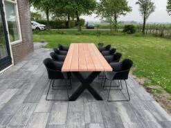 Tuintafel Douglas 300 Cm X 90 Cm | Stalen Poten | 8-10 Personen | DuuMaa -Meubel Verkoop 1200x899 8