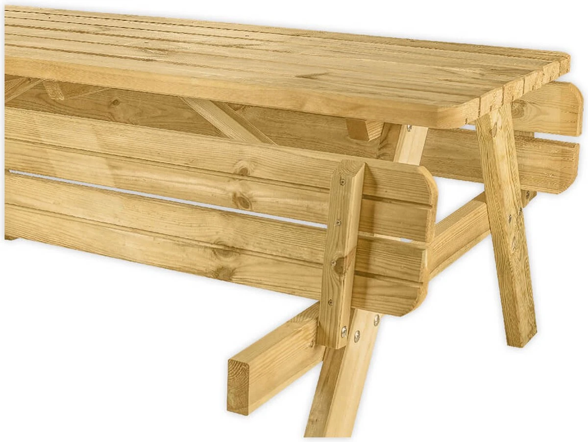 Goedkopepicknicktafels.nl | 180cm Lange Picknicktafel | Tuintafel 6 Persoons | De Luxe 180cm Lang | Geïmpregneerd Grenen Hout! 5 Goedkopepicknicktafels.nl | 180cm Lange Picknicktafel | Tuintafel 6 Persoons | De Luxe 180cm Lang | Geïmpregneerd Grenen Hout! - Afbeelding 3