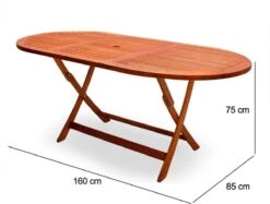 Merkloos Tuintafel Acaciahout - 160x85x75cm - FSC-gecertificeerd -Meubel Verkoop 1200x908 2