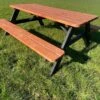 Goedkopepicknicktafels.nl | Zwart Bruine XL Picknicktafel Bruno | Tuintafel 6 Persoons | Bruin Zwart Gespoten Gedroogd Grenen Hout! -Meubel Verkoop 1200x911 1