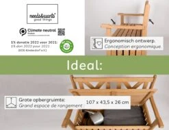 Needs&wants® Houten Tuinbank Met Opbergruimte, 2-zits Kistbank Houten Klassieke Bank Opslag, Grote Tuinopbergbank Van Massief Hout Weerbestendig Voor Buiten Tuin, Balkon, Terras, 115x61x85 Cm, Donker-bruin -Meubel Verkoop 1200x922 2