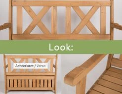 Needs&wants® Houten Tuinbank Met Opbergruimte, 2-zits Kistbank Houten Klassieke Bank Opslag, Grote Tuinopbergbank Van Massief Hout Weerbestendig Voor Buiten Tuin, Balkon, Terras, 115x61x85 Cm, Donker-bruin -Meubel Verkoop 1200x922 3