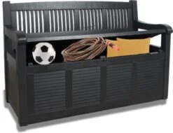 Merkloos Opbergbank Van Kunststof | 130 X 60 Cm | Antraciet -Meubel Verkoop 1200x923 4