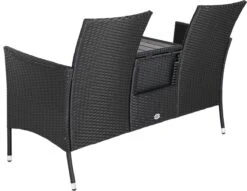 Casaria Tuinbank Polyrattan – 2 Zitter Incl. Tafel & Kussens – Zwart 19 Casaria Tuinbank Polyrattan – 2 Zitter Incl. Tafel & Kussens – Zwart -Meubel Verkoop 1200x926 4