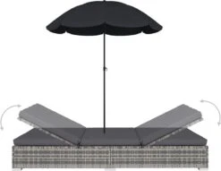 Prolenta Premium - Loungebed Met Parasol Poly Rattan Grijs -Meubel Verkoop 1200x927 1
