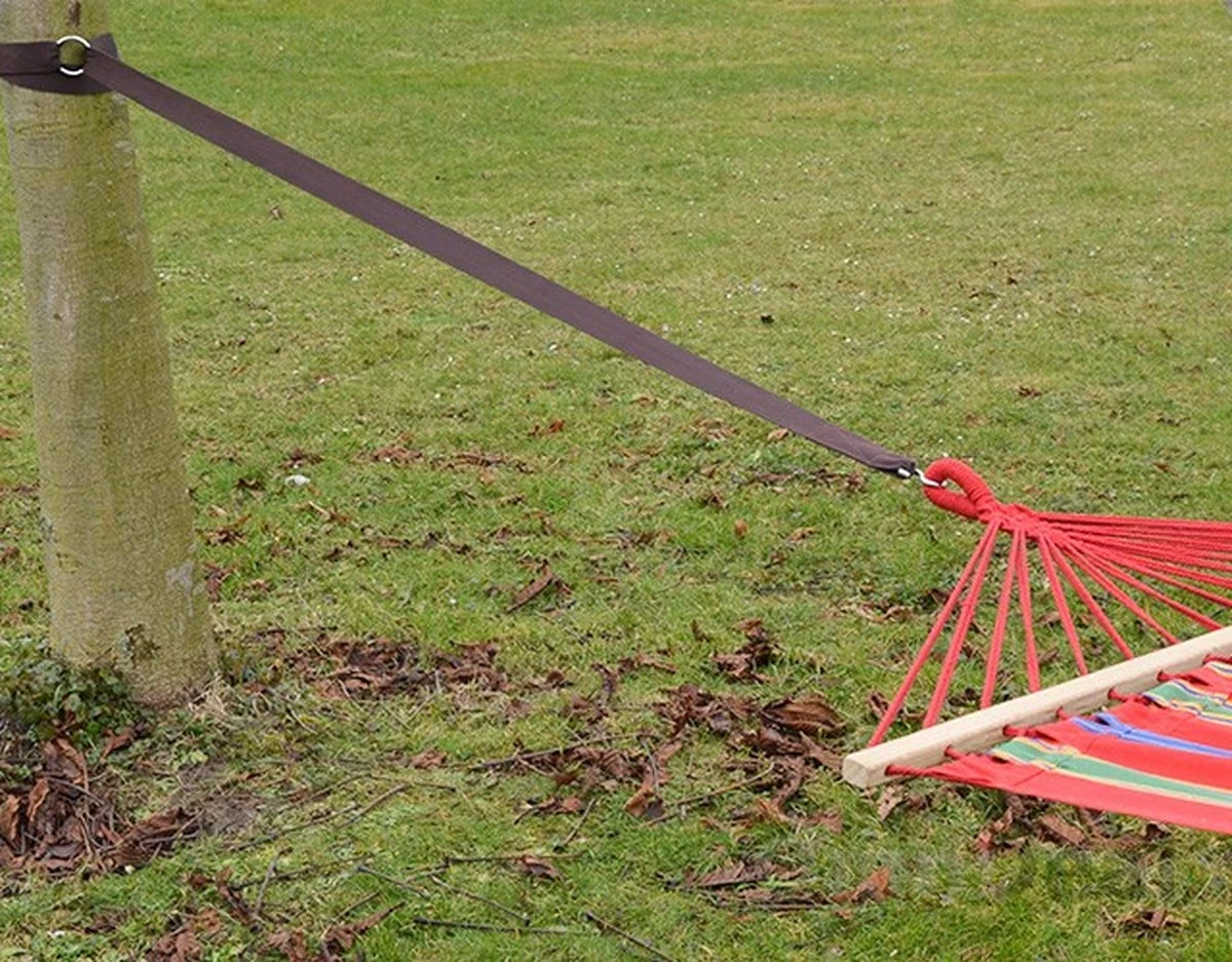 Ophangset Voor Hangmat - 2 Riemen 320x5cm - 250kg Bevestiging - Boom Ophanging Bruin 5 Ophangset Voor Hangmat - 2 Riemen 320x5cm - 250kg Bevestiging - Boom Ophanging Bruin - Afbeelding 3