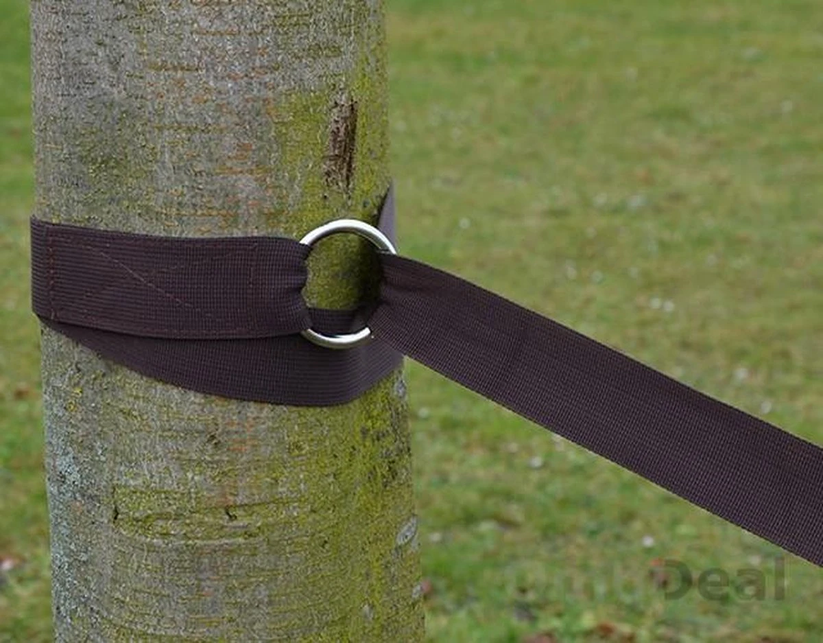 Ophangset Voor Hangmat - 2 Riemen 320x5cm - 250kg Bevestiging - Boom Ophanging Bruin 6 Ophangset Voor Hangmat - 2 Riemen 320x5cm - 250kg Bevestiging - Boom Ophanging Bruin - Afbeelding 4