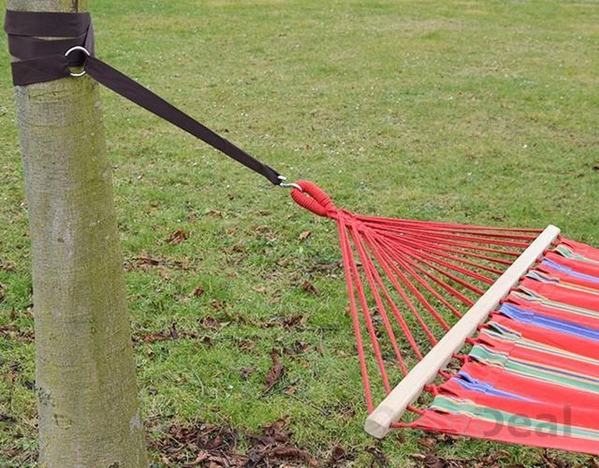 Ophangset Voor Hangmat - 2 Riemen 320x5cm - 250kg Bevestiging - Boom Ophanging Bruin 4 Ophangset Voor Hangmat - 2 Riemen 320x5cm - 250kg Bevestiging - Boom Ophanging Bruin - Afbeelding 2