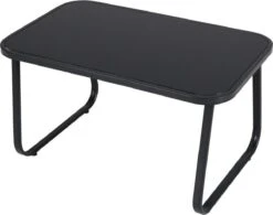 Tuin Meubelen Loungeset - 4 Persoons - Tuinset - Comfort - Zwart - Tafel Glazen Blad - Stoelen - Sofa - Bank - 4-delig -Meubel Verkoop 1200x947 1