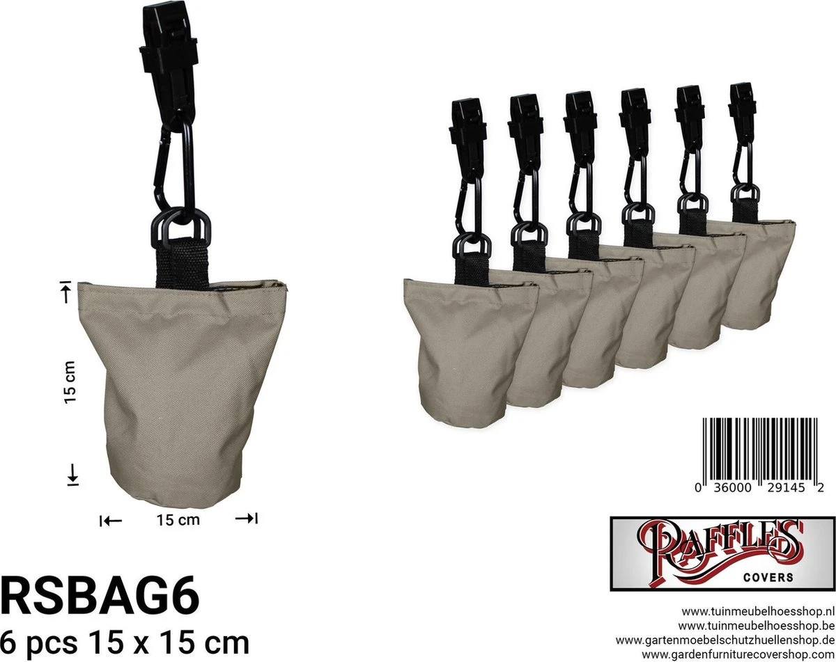 Merkloos 6 Zandzakjes Tegen Op- Of Wegwaaien Van Uw Hoes - Tuinkussenhoes - RSBAG6 3 Merkloos 6 Zandzakjes Tegen Op- Of Wegwaaien Van Uw Hoes - Tuinkussenhoes - RSBAG6
