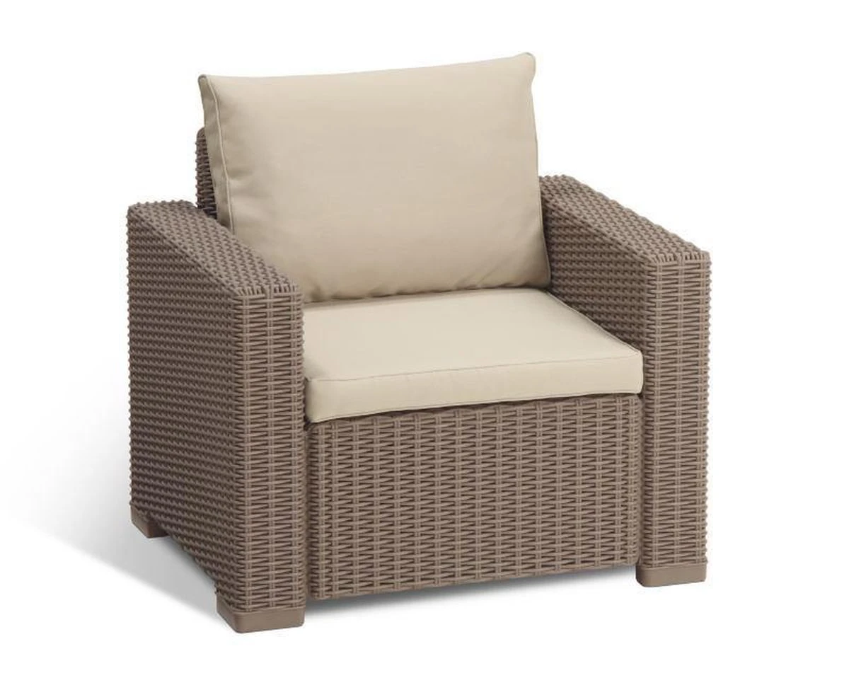 Allibert California Loungeset - 5 Personen - Cappuccino 4 Allibert California Loungeset - 5 Personen - Cappuccino - Afbeelding 2
