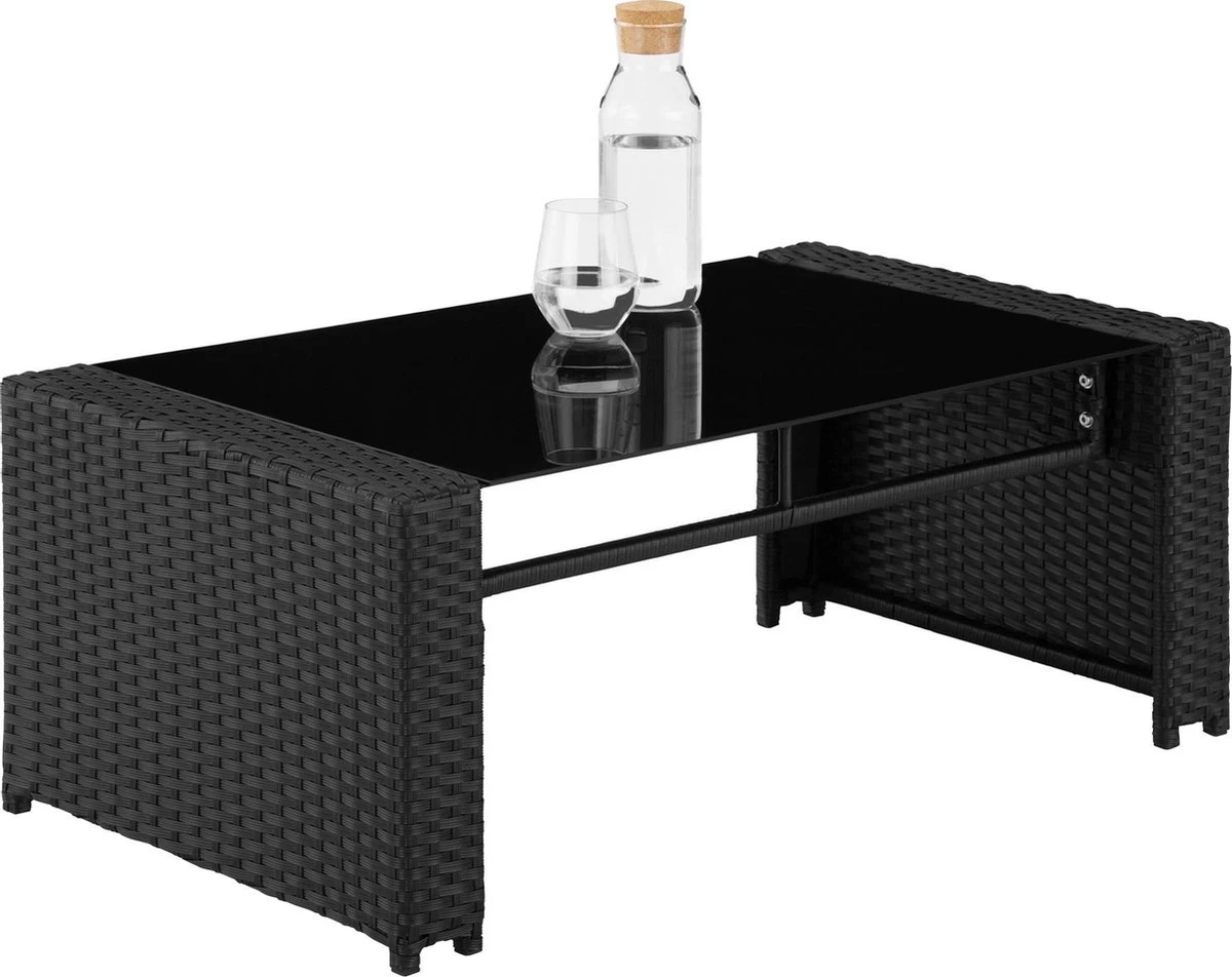 Tectake - Wicker Zitgroep Tuinset Lucca - Zwart - 404131 5 Tectake - Wicker Zitgroep Tuinset Lucca - Zwart - 404131 - Afbeelding 3