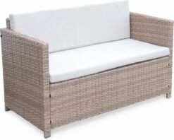 Alice's Garden Loungeset Perugia - 4 Plaatsen - Kleine Tuinset - Wicker - Naturel/beige -Meubel Verkoop 1200x960 10