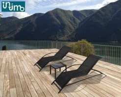 Intimo Ligbeddenset + Tafel - Zwart - 163x60x65/45x45x40 -Meubel Verkoop 1200x960 5