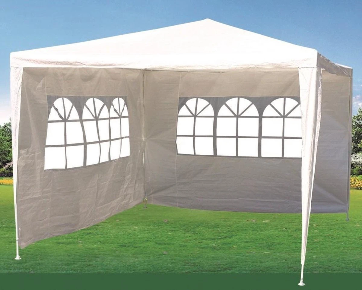 Garden Royal Partytent - 2 Zijwanden - 3 X 3 M - Wit 6 Garden Royal Partytent - 2 Zijwanden - 3 X 3 M - Wit - Afbeelding 4