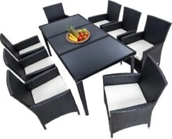 Tectake - Tuinmeubelset - 8 Persoons - Zwart 13 Tectake - Tuinmeubelset - 8 Persoons - Zwart -Meubel Verkoop 1200x967 1