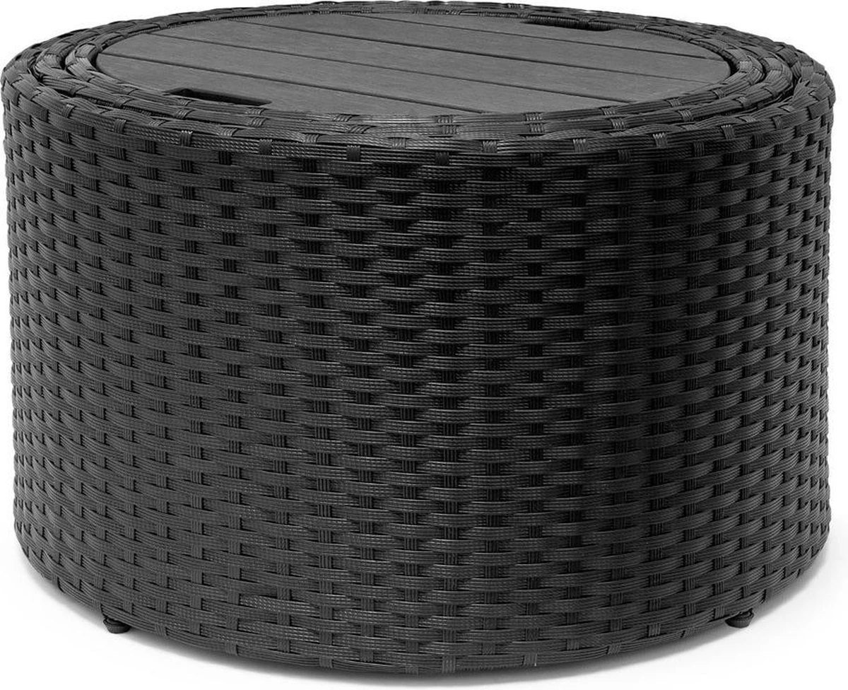 Casaria Polyrattan Zonne-Eiland Ø185cm – Incl. Kussens - Zwart Crème 5 Casaria Polyrattan Zonne-Eiland Ø185cm – Incl. Kussens - Zwart Crème - Afbeelding 3