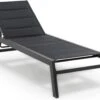 Blumfeldt Renazzo Lounge Ligstoel - Ligbed Voor De Tuin - Aluminium Tuinstoel - 6 Standen - Waterafstotend - Bekleding Van 70 % Pvc En 30 % Polyetheen - Zwart -Meubel Verkoop 1200x982